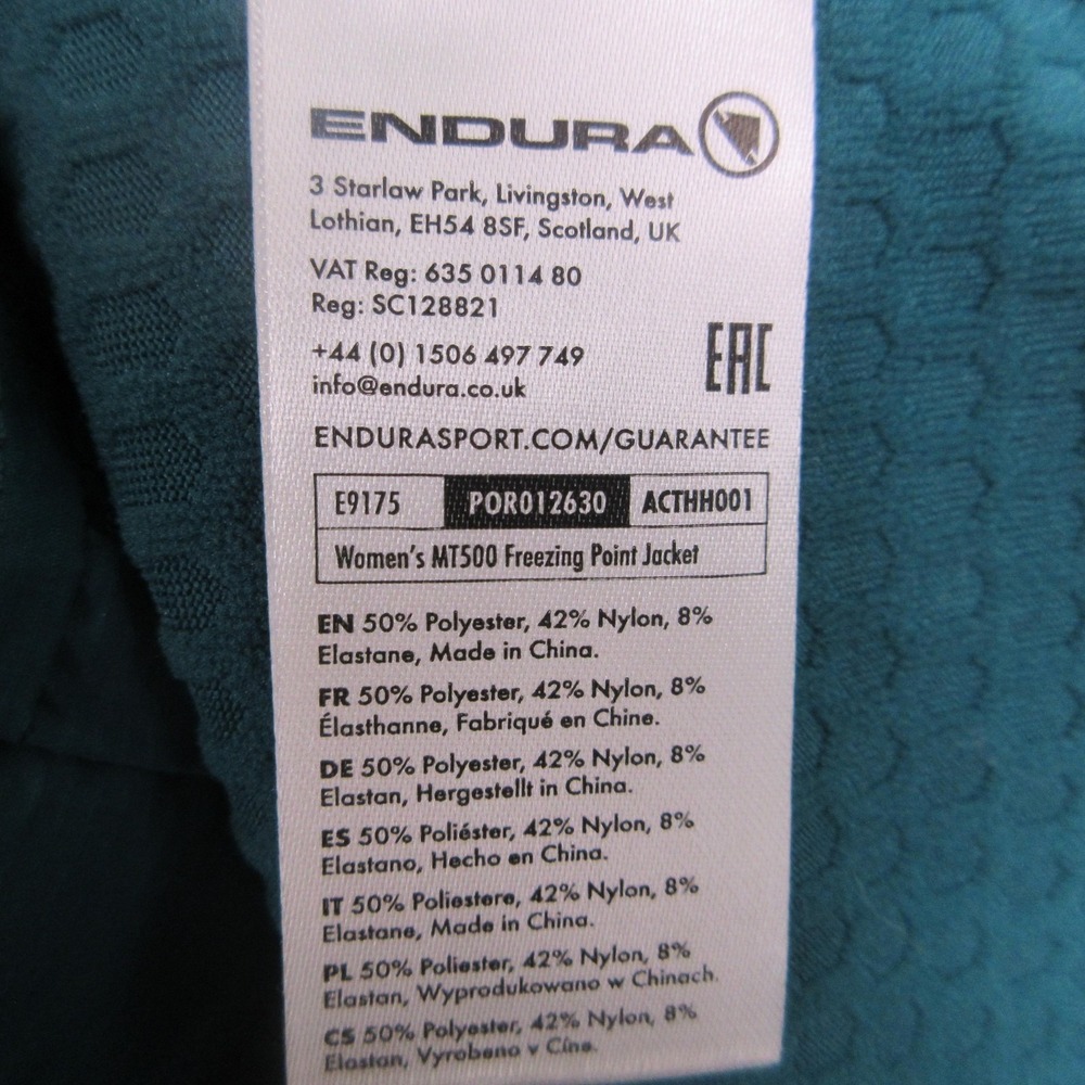 Endura Jacket Womens Small Blue MT500 Freezing Point Hooded Cycling Insulated - Picture 10 of 13